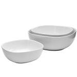 Denmark White Porcelain 3-Piece Serving Bowl Set