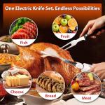 HousesAid Electric Carving Knife Set with Fork