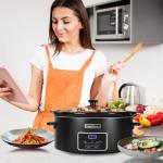 HOMECOOKIN 8 Quart Programmable Slow Cooker in Black