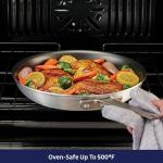 Tramontina 14-Inch Nonstick Frying Pan, Red Handle