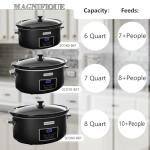HOMECOOKIN 8 Quart Programmable Slow Cooker in Black