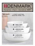 Denmark White Porcelain 3-Piece Serving Bowl Set