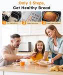 OSIPOTO 2LB Automatic Stainless Steel Bread Maker