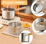 Stainless Steel 2.5L Deep Fryer Pot with Basket