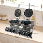 Double Waffle Maker with Timer and Temp Control
