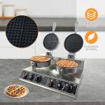 Double Waffle Maker with Timer and Temp Control