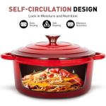Red Enameled Cast Iron Induction Cookware Set