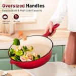 Red Enameled Cast Iron Induction Cookware Set