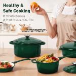 7-Piece Enamel Cast Iron Cookware Set