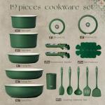 CAROTE 19-Piece Nonstick Ceramic Cookware Set