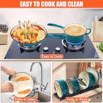 Nonstick Enameled Cast Iron Cookware Set, 7 Pcs