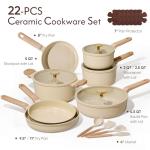 Carote 22-Piece Non-Stick Ceramic Cookware Set