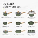 30-Piece Nonstick Pots and Pans Set for Induction