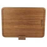 TebuTeak Solid Teak Wood Cutting Board - Single/One Piece Design Wooden Choping Boards Non Glued Knife-Friendly Durable Chopping Block for Kitchen Meat Vegetable Chese 15 x 10.5 IN (Includes Stand)