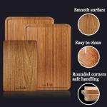TebuTeak Solid Teak Wood Cutting Board - Single/One Piece Design Wooden Choping Boards Non Glued Knife-Friendly Durable Chopping Block for Kitchen Meat Vegetable Chese 15 x 10.5 IN (Includes Stand)