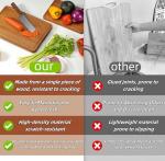 Relxinke Solid Teak Wood Cutting Board One Piece Non Glued Large Thick Crack Resistant Wooden Chopping Board with DeepJuice Grooves Built in Handles for Kitchen Meat Vegetables Chese 15.8 X 11 Inch