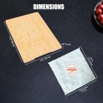 Bamboo Cutting Board with Handle - Non Toxic, Dishwasher Safe