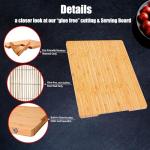 Bamboo Cutting Board with Handle - Non Toxic, Dishwasher Safe