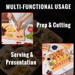 Eco-Friendly Bamboo Cutting Board with Handle 15.7