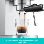 Compact Stainless Steel Espresso Machine with Frother