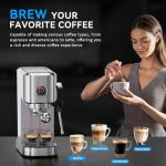 Compact 20-Bar Espresso Machine with Milk Frother