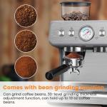 15 Bar Espresso Machine with Built-in Grinder