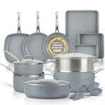20-Piece Nonstick Ceramic Cookware Set with Utensils