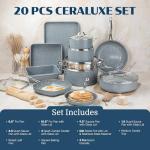 20-Piece Nonstick Ceramic Cookware Set with Utensils