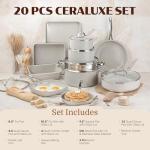 Granitestone Ceraluxe 20-Piece Nonstick Cookware Set
