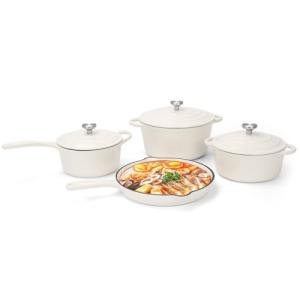 QuliMetal 7-Piece Nonstick Enameled Cookware Set