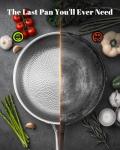 12-Inch Titanium Hammered Frying Pan with Lid