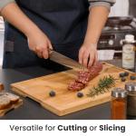 Extra Large Bamboo Cutting Board with Juice Groove