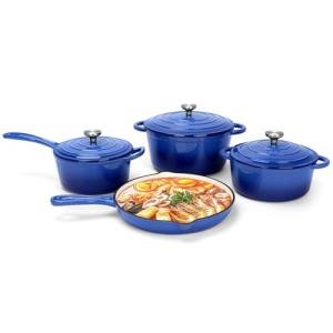 7-Piece Enameled Cast Iron Cookware Set