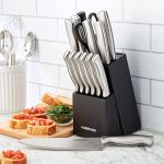 Farberware 15-Piece Kitchen Knife Set with Block