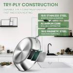 11-Piece Stainless Steel Cookware Set with Lids