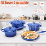 7-Piece Enameled Cast Iron Cookware Set