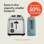 Bella 2-Slice Slim Toaster with 6 Shade Settings