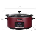 HOMECOOKIN 8 Quart Programmable Slow Cooker - Red