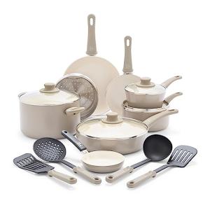 GreenLife 16-Piece Nonstick Ceramic Cookware Set