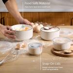 KooK Stackable Ceramic Serving Bowls with Lids