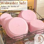 21-Piece Nonstick Ceramic Cookware Set in Pink