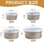Ceramic Mixing Bowls with Lids - Set of 4