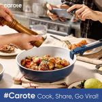 27-Piece Nonstick Ceramic Cookware Set in Navy