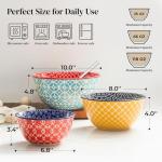 Colorful Ceramic Mixing Bowls Set of 3