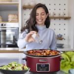 HOMECOOKIN 8 Quart Programmable Slow Cooker - Red