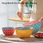 Colorful Ceramic Mixing Bowls Set of 3