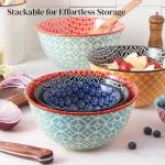Colorful Ceramic Mixing Bowls Set of 3