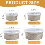 Ceramic Mixing Bowls with Lids - Set of 4