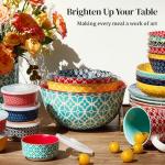 Colorful Ceramic Mixing Bowls Set of 3