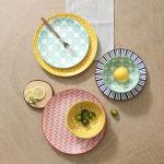 Colorful 12-Piece Ceramic Dinnerware Set for 4